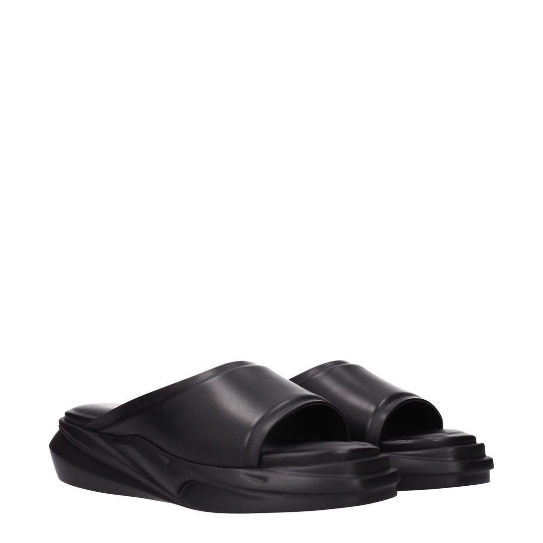 Black Leather Slipper
