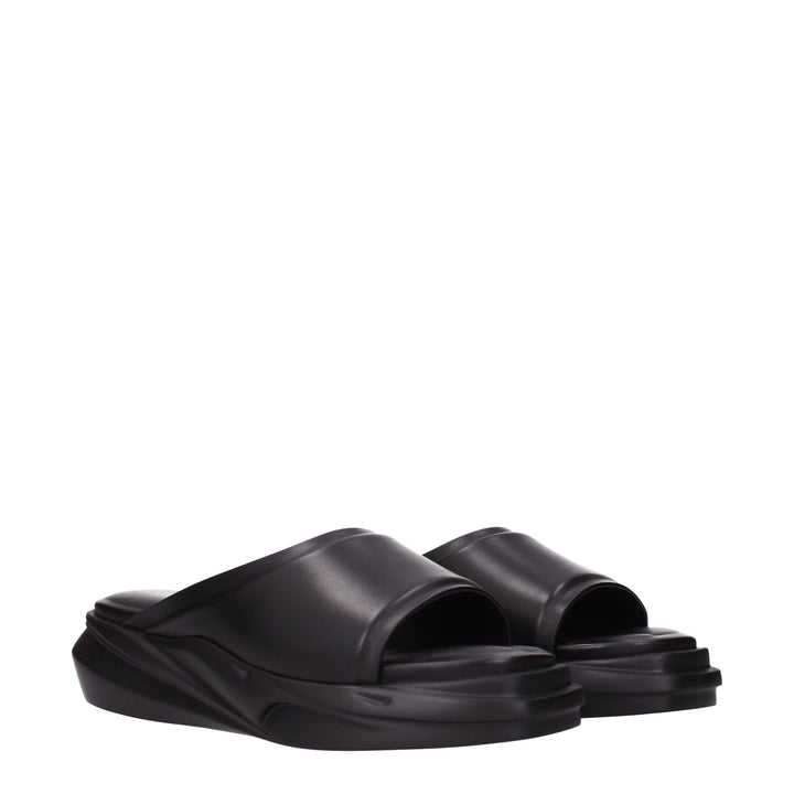 Black Leather Slipper