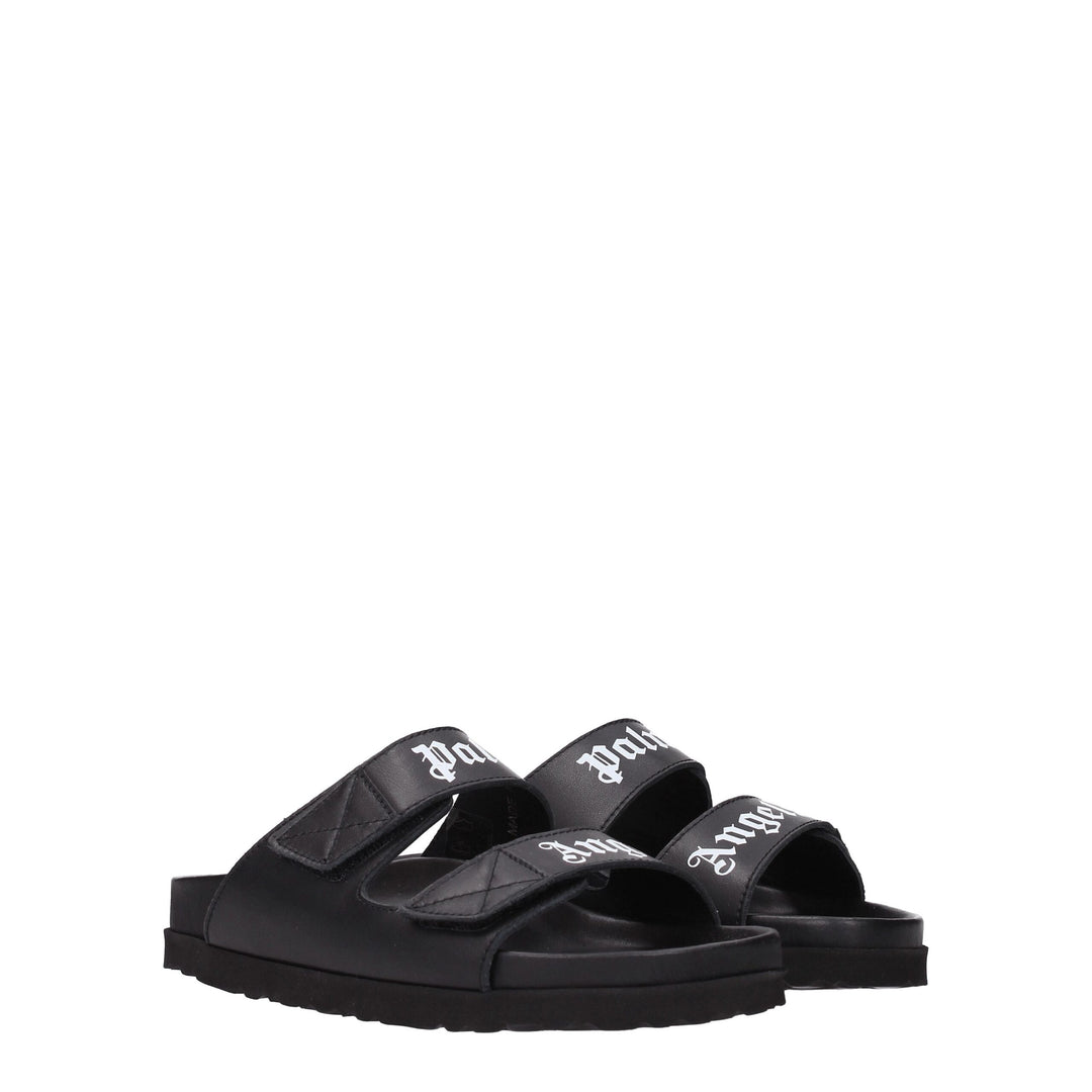 Black Leather Slipper
