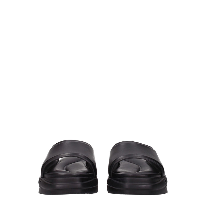 Black Leather Slipper