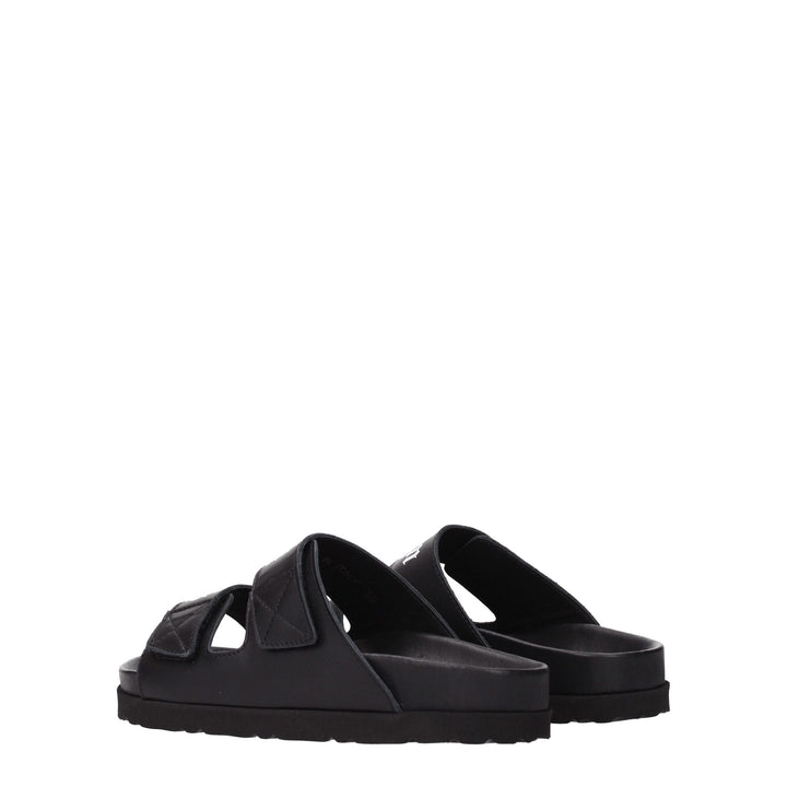 Black Leather Slipper