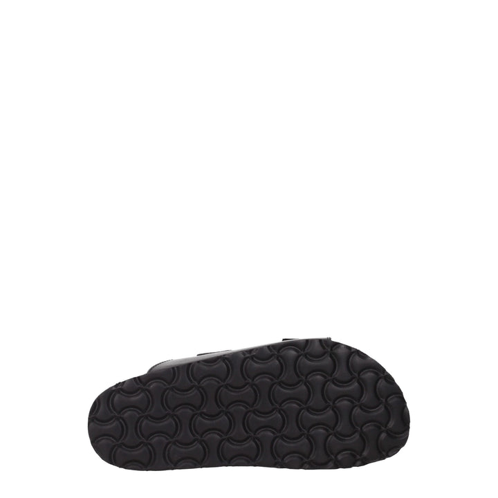 Black Leather Slipper