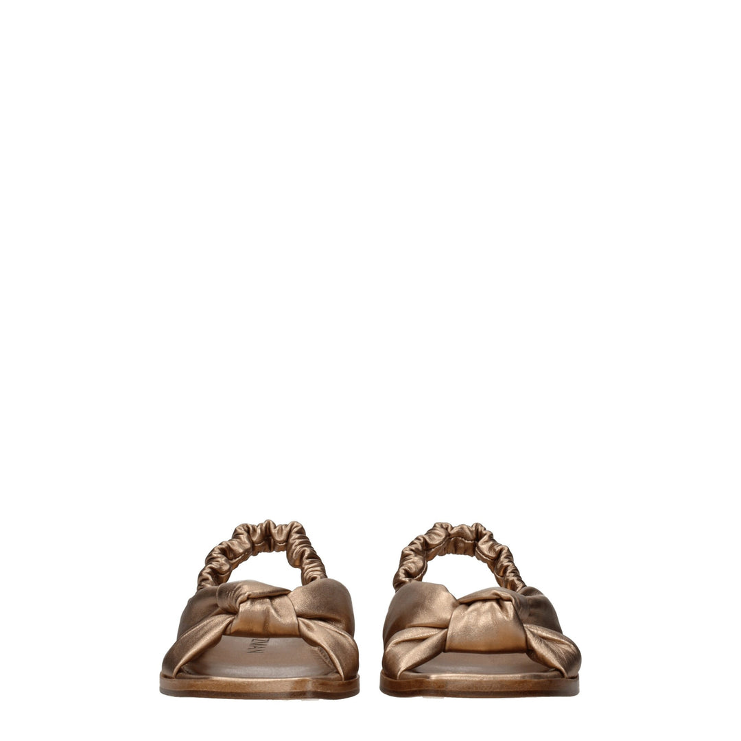 Gold Leather Sandal