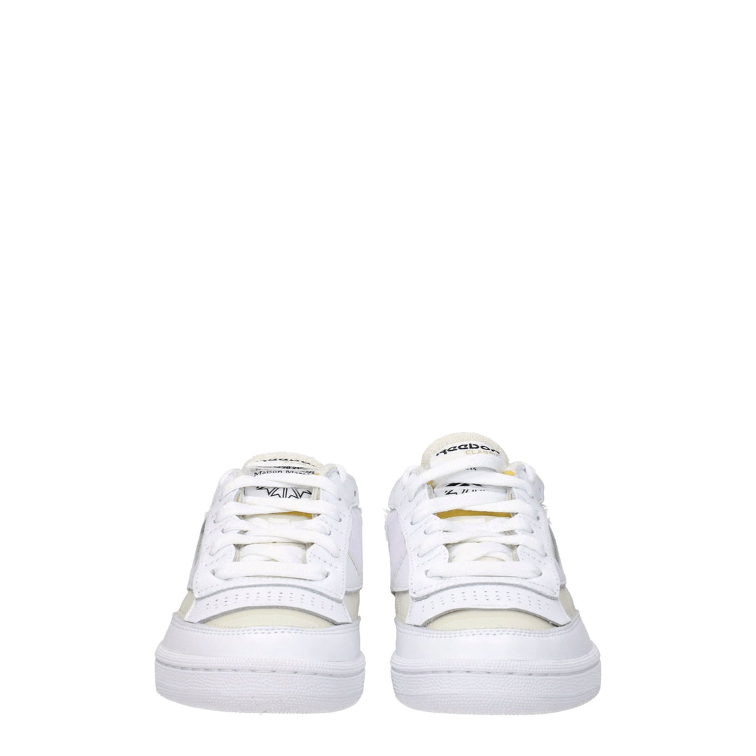 White Fabric Sneakers