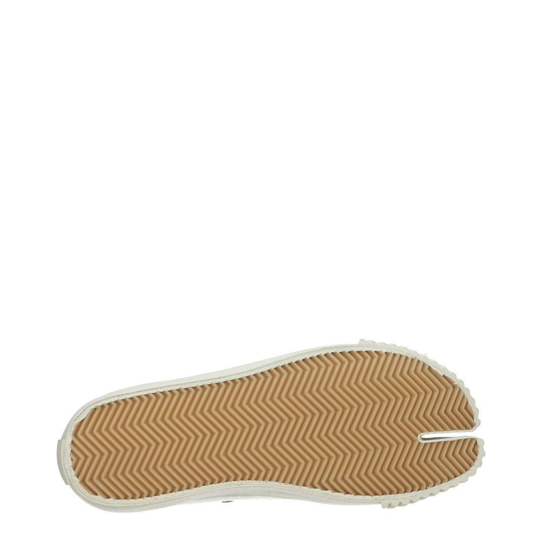 White Fabric Sneakers