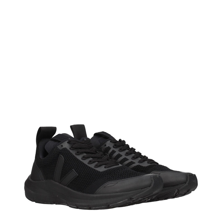 Black Fabric Sneakers