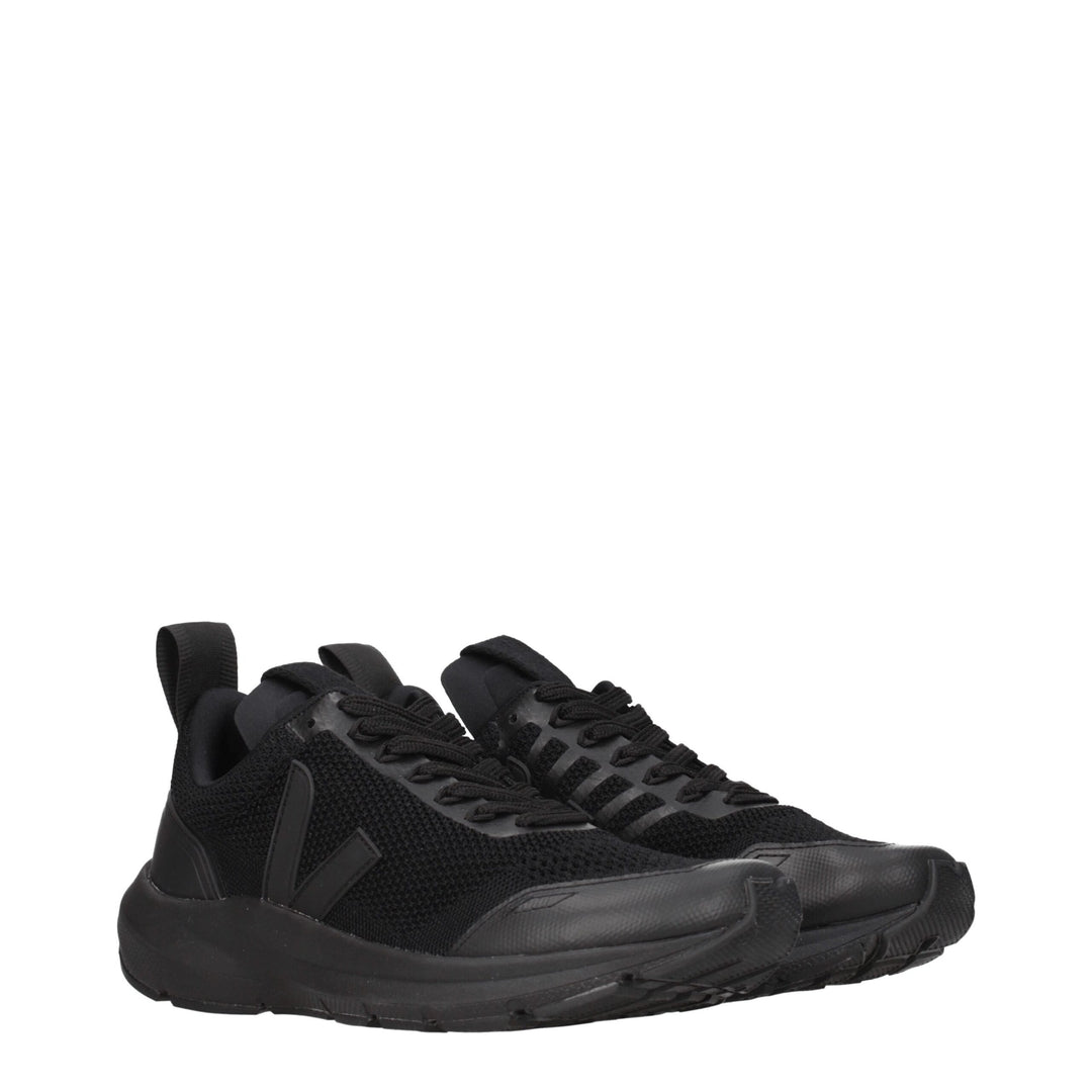 Black Fabric Sneakers