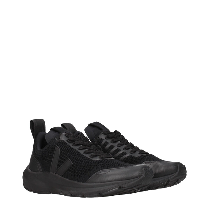 Black Fabric Sneakers