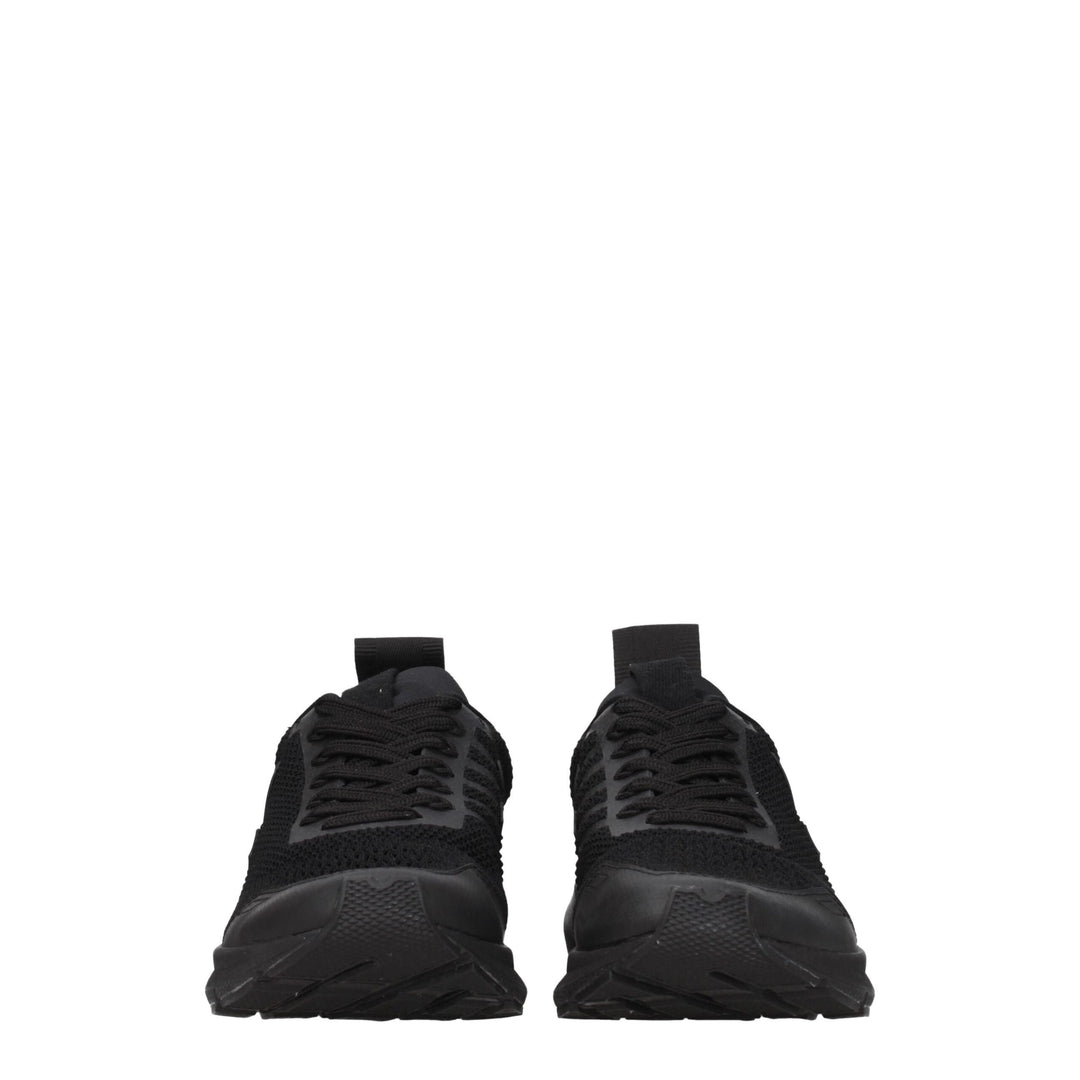 Black Fabric Sneakers