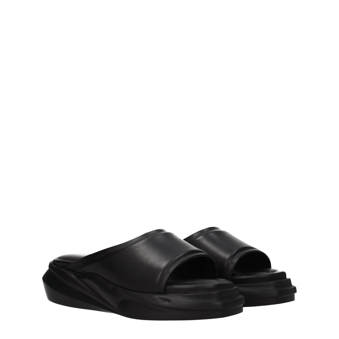 Black Leather Slipper