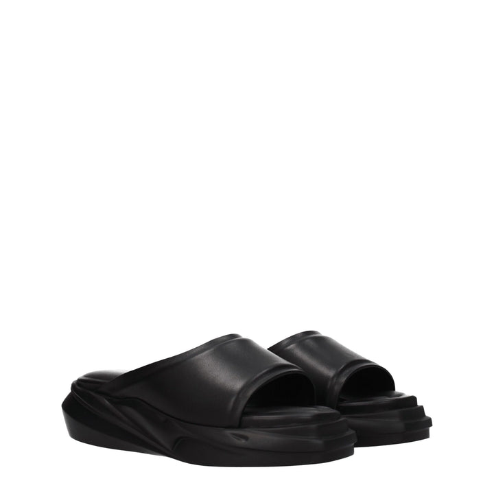 Black Leather Slipper