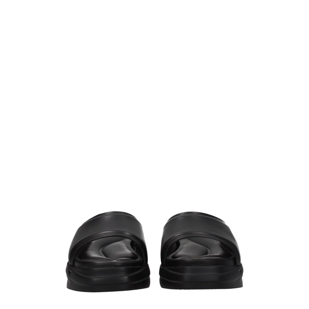 Black Leather Slipper