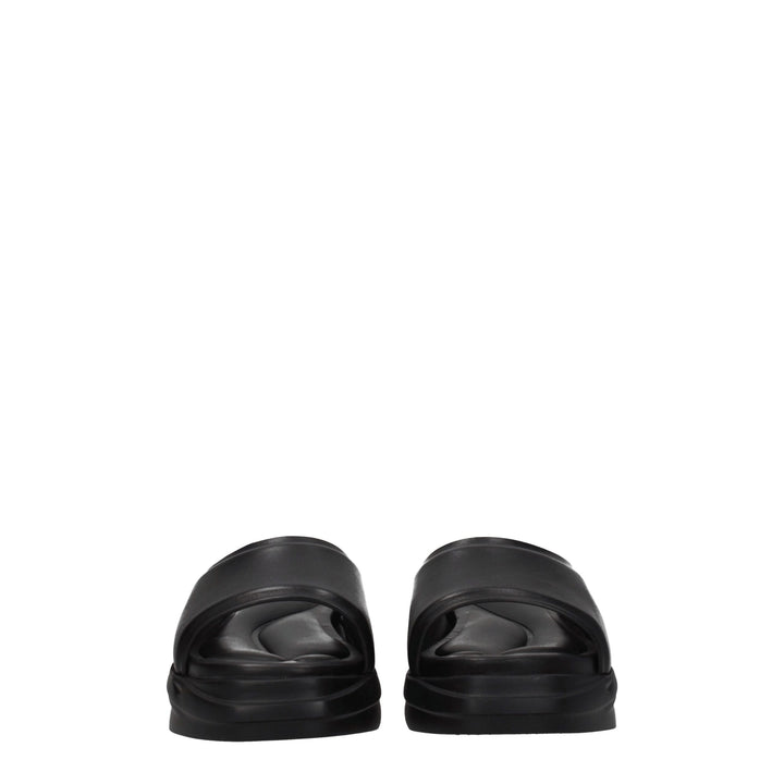 Black Leather Slipper