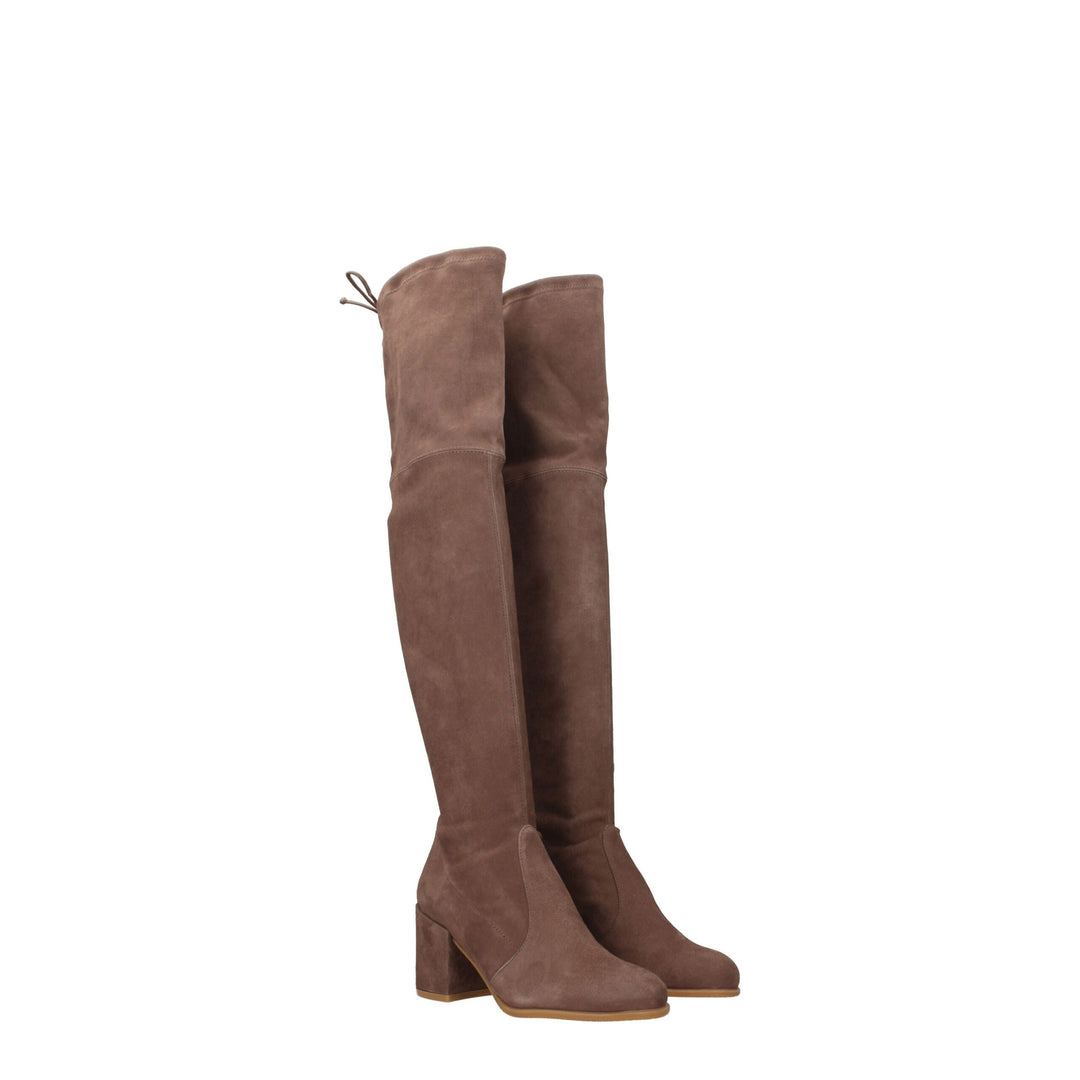 Beige Leather Boot