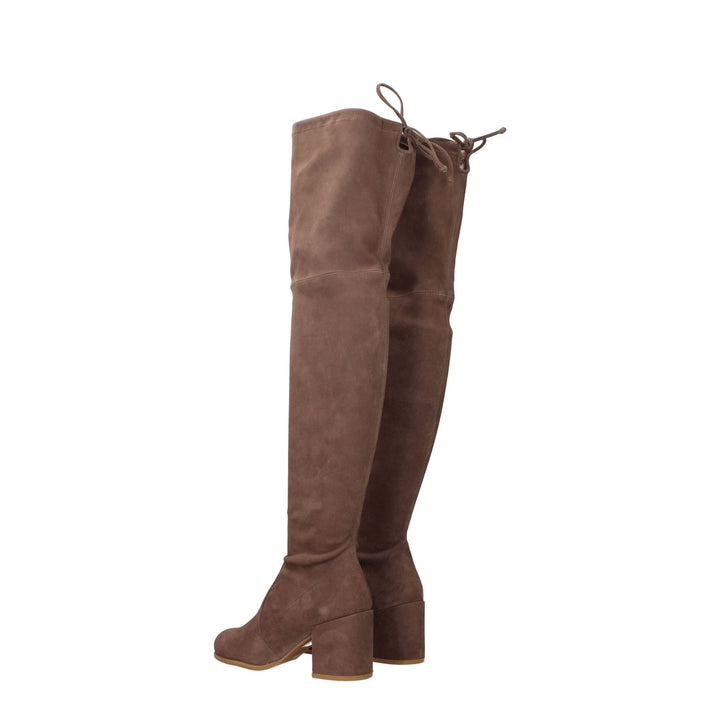 Beige Leather Boot