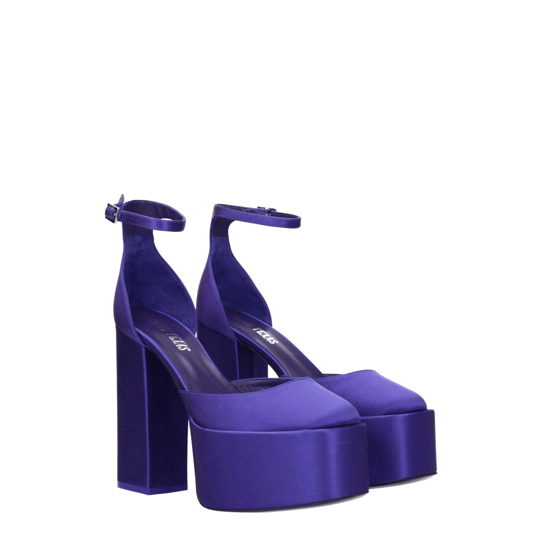 Purple Satin Sandal