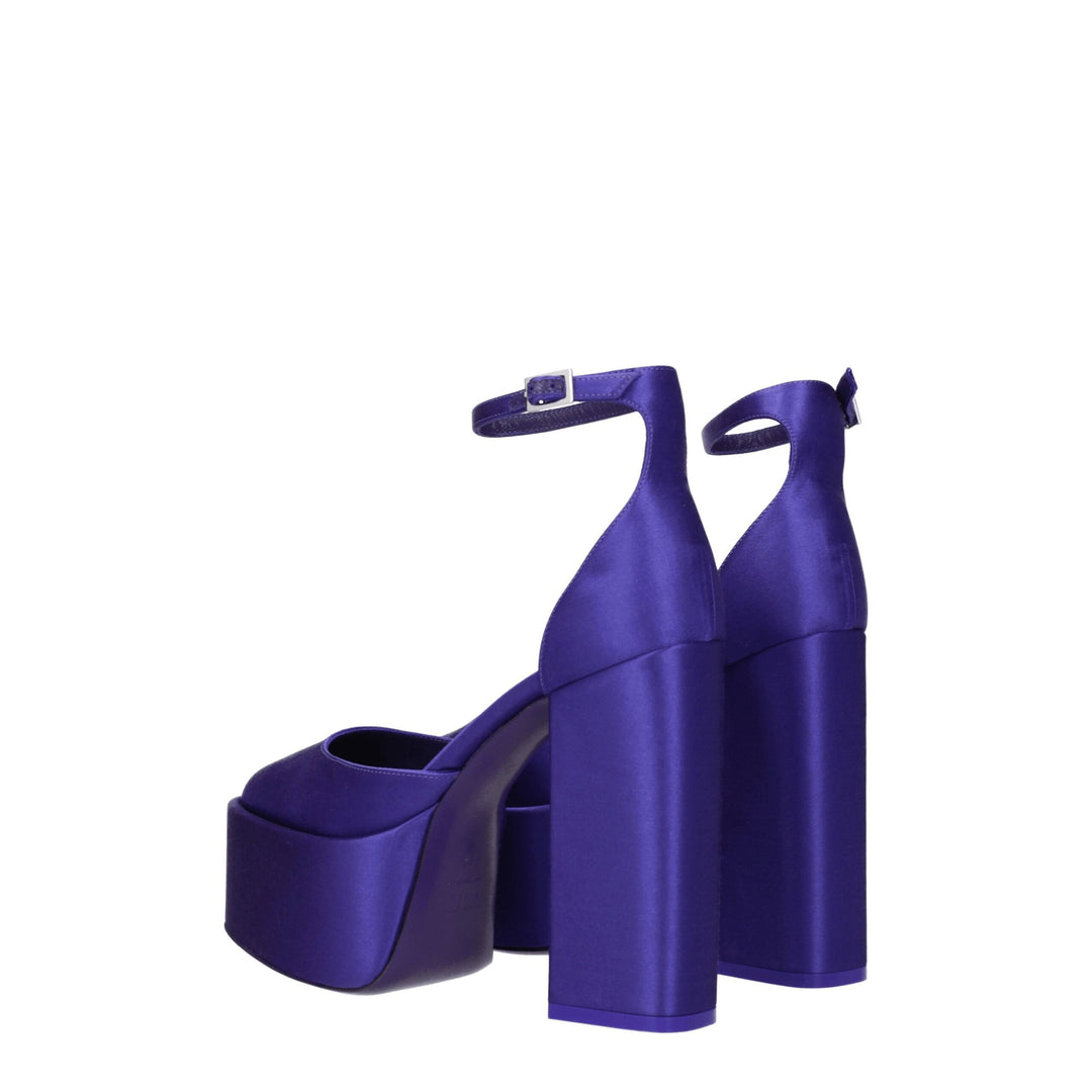 Purple Satin Sandal