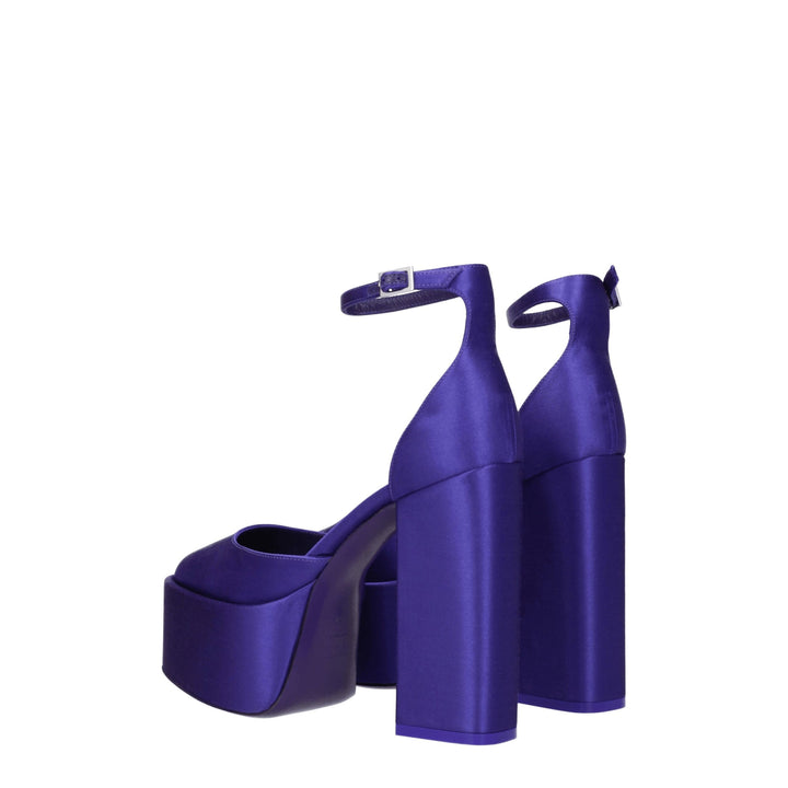 Purple Satin Sandal