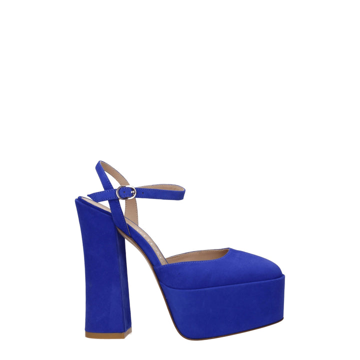 Blue Leather Sandal