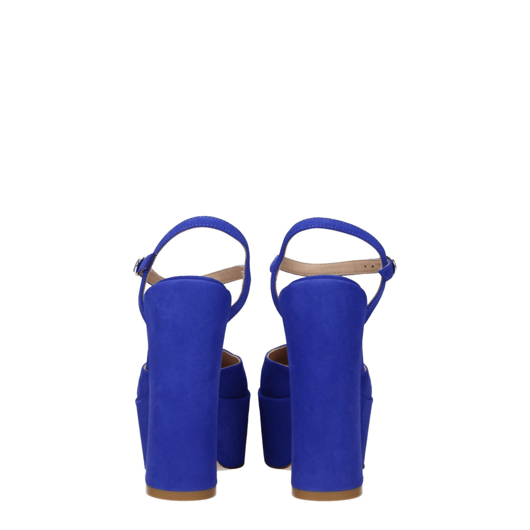Blue Leather Sandal