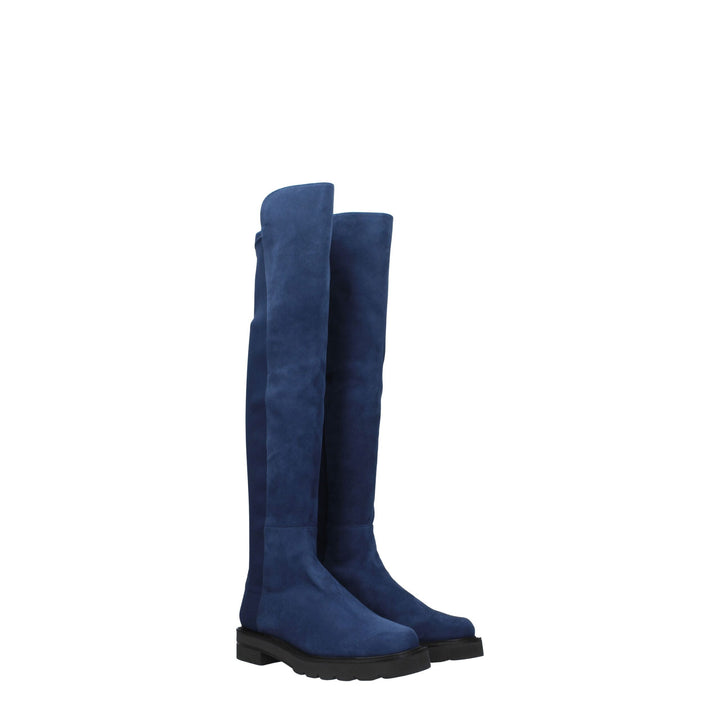 Blue Leather Boot