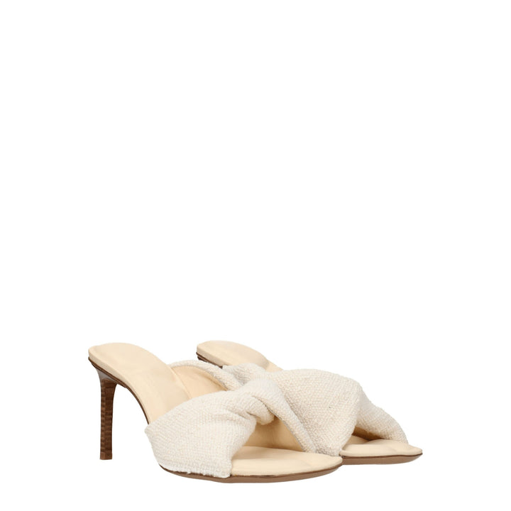 Beige Fabric Sandal