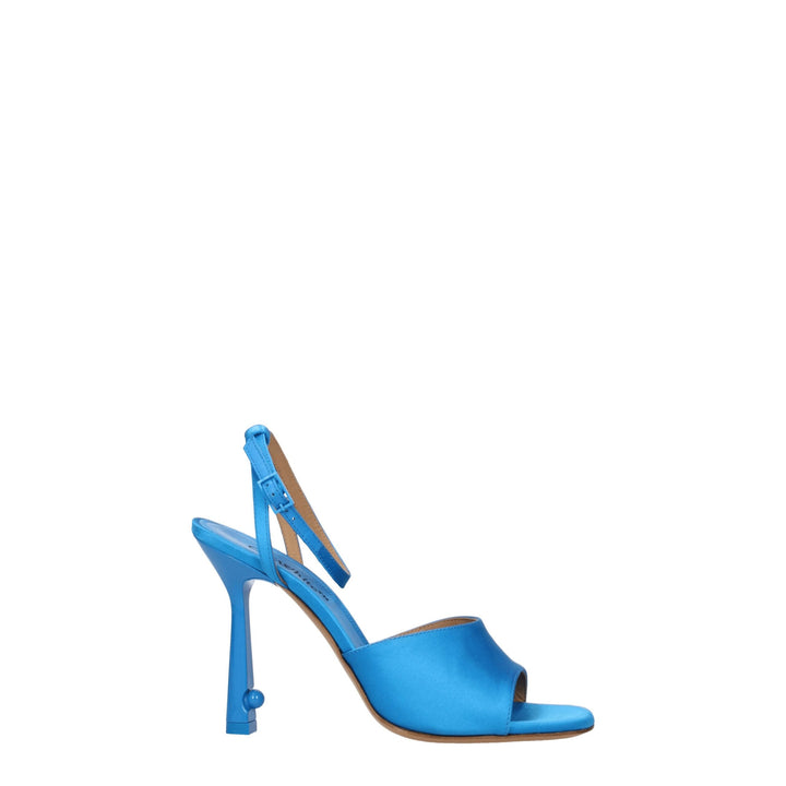 Blue Satin Sandal
