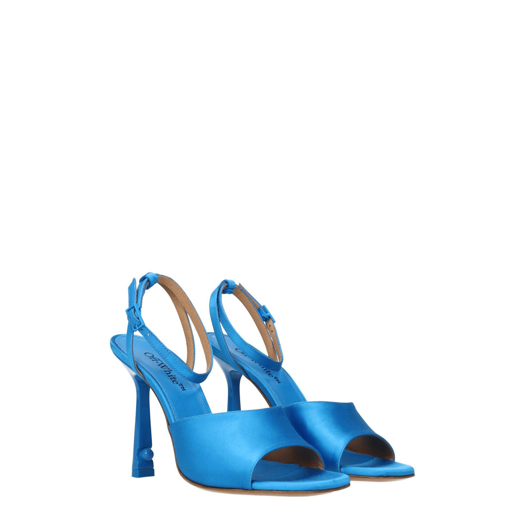 Blue Satin Sandal