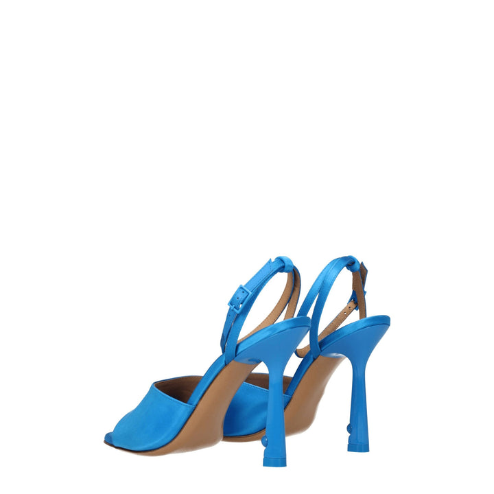 Blue Satin Sandal