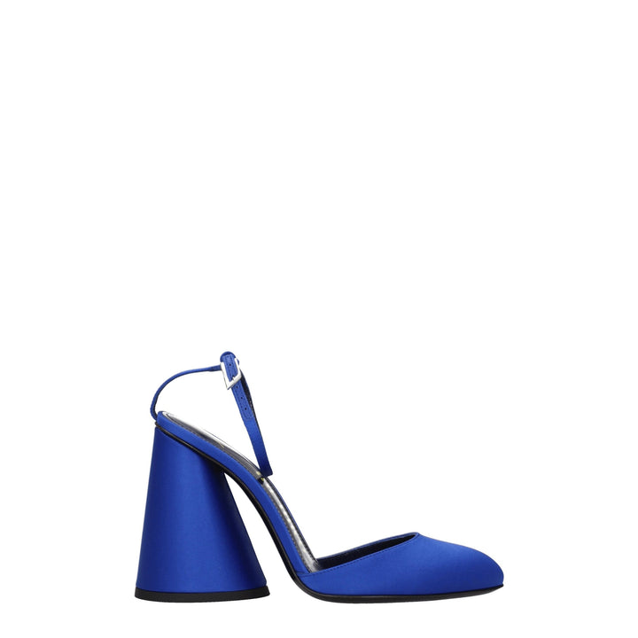 Blue Satin Sandal