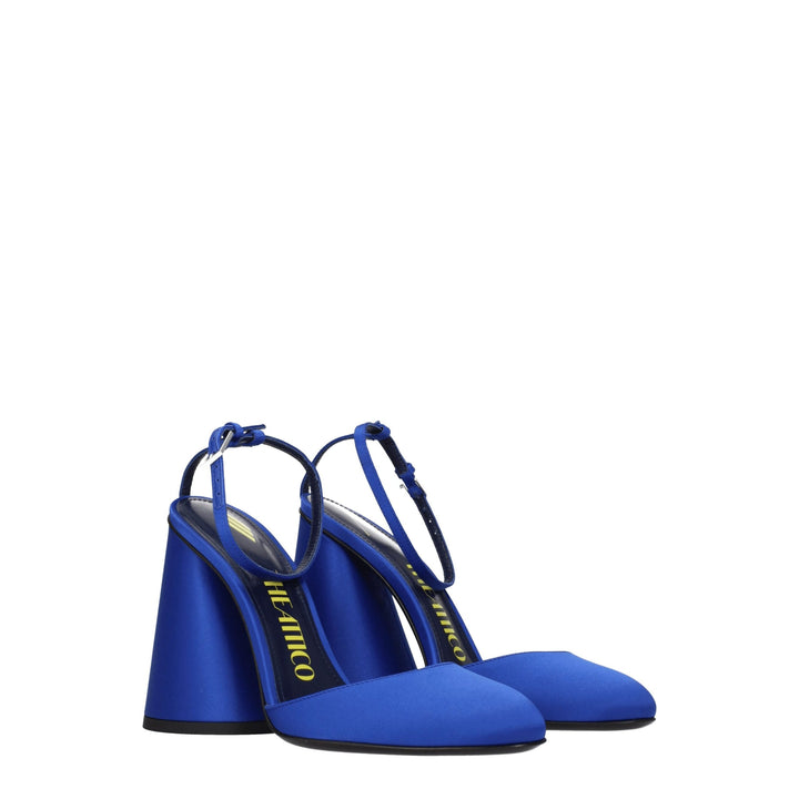 Blue Satin Sandal