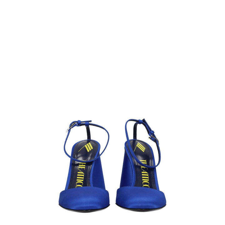 Blue Satin Sandal