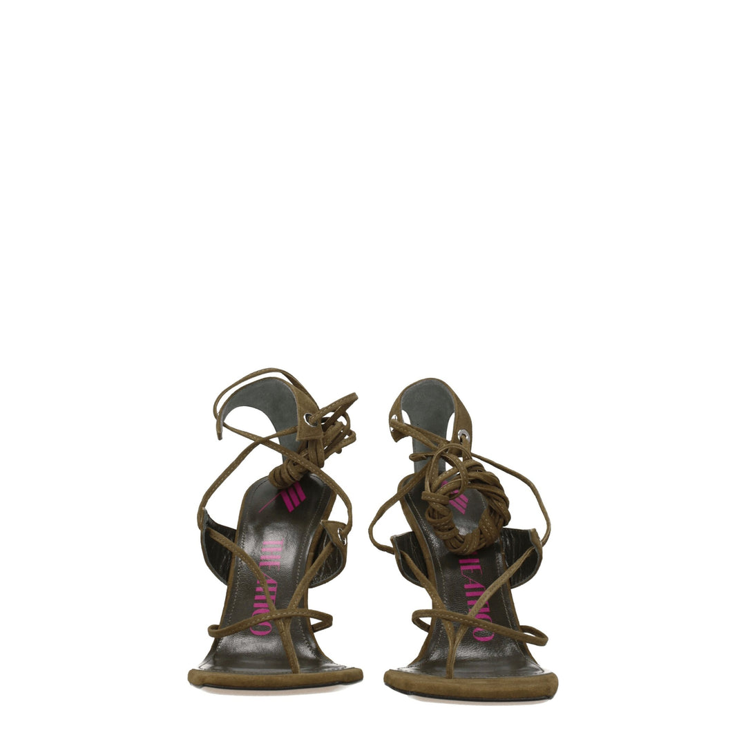 Green Leather Flip-Flop Sandal