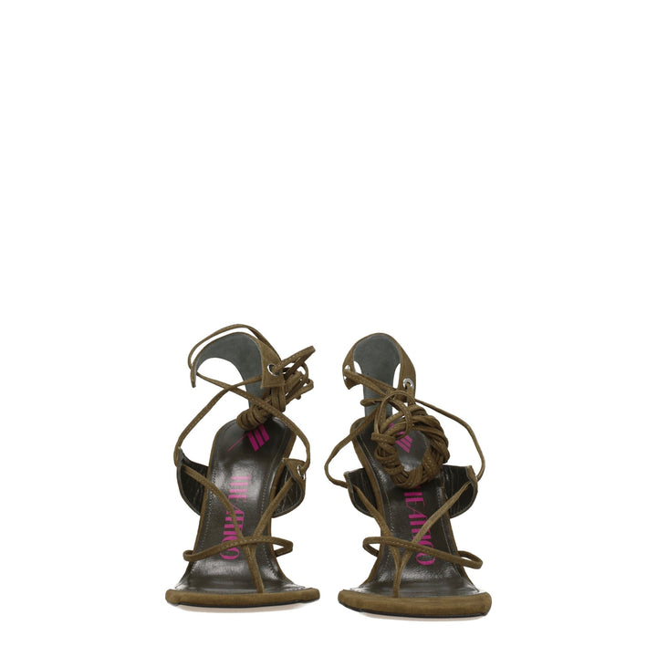 Green Leather Flip-Flop Sandal