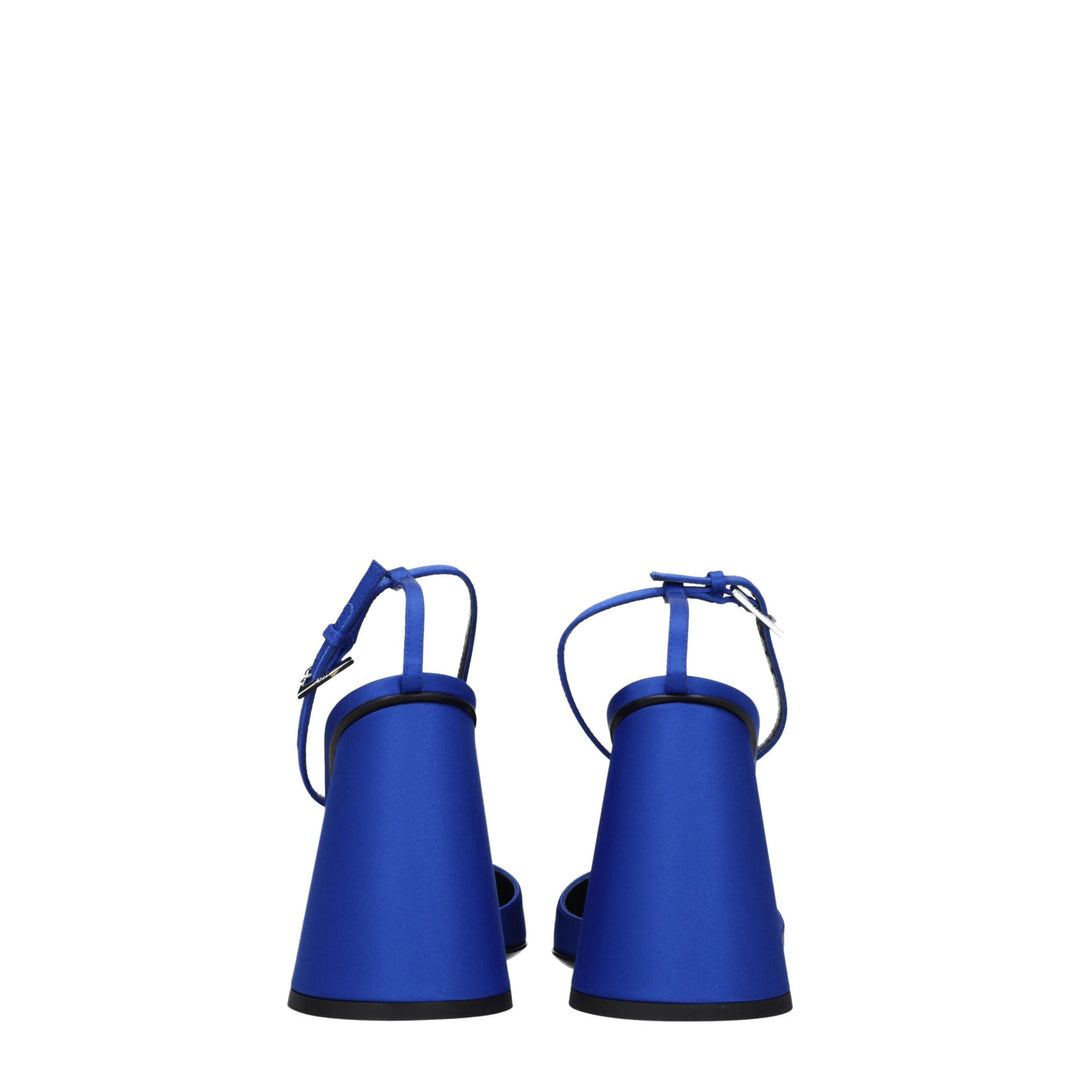 Blue Satin Sandal