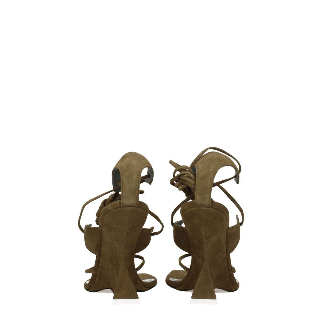 Green Leather Flip-Flop Sandal