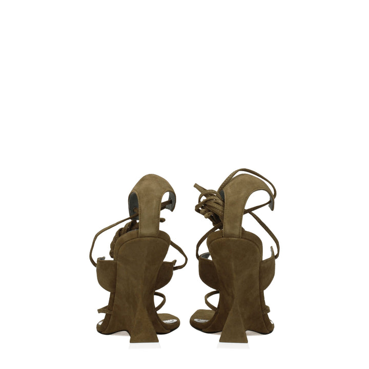 Green Leather Flip-Flop Sandal