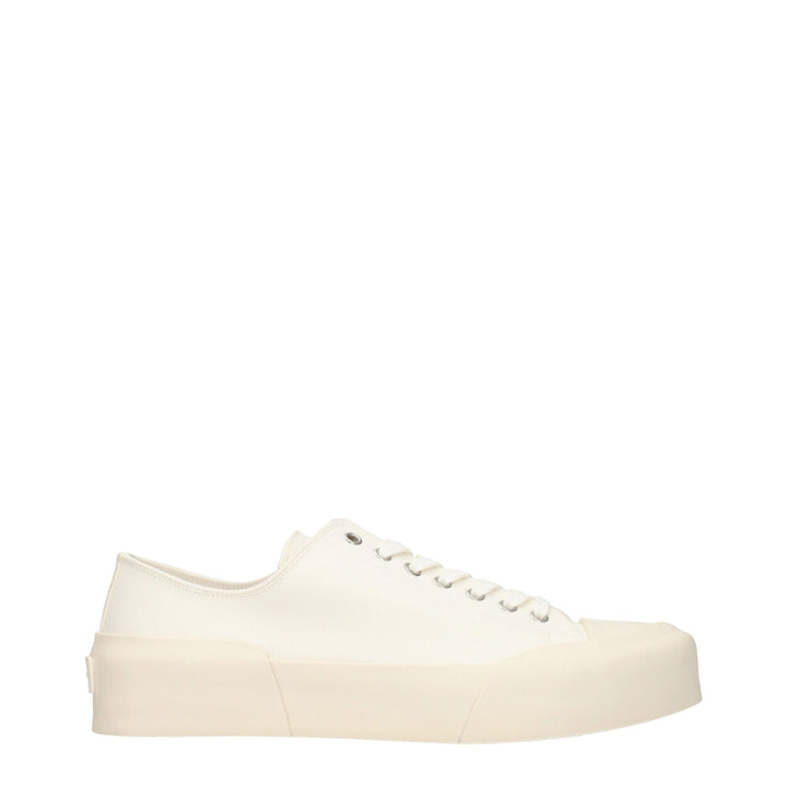 Beige Fabric Sneakers