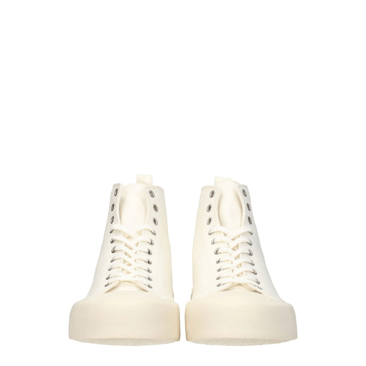 Beige Fabric Sneakers
