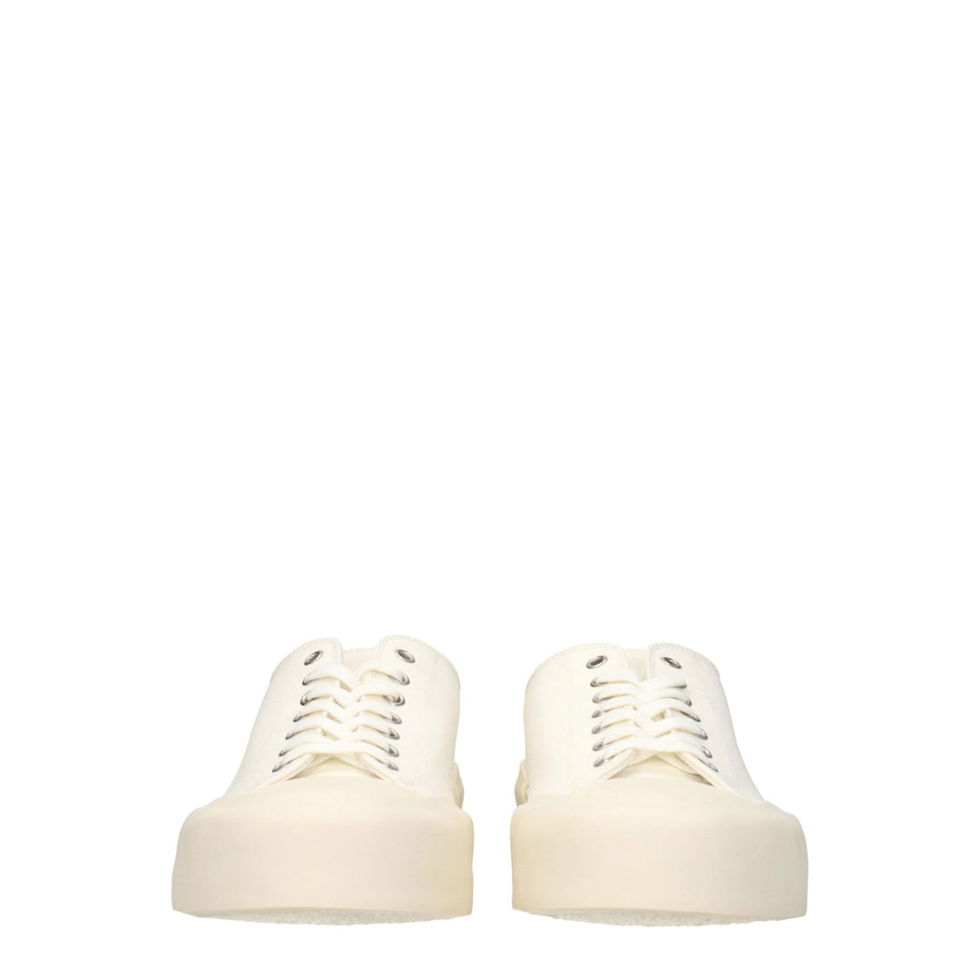 Beige Fabric Sneakers