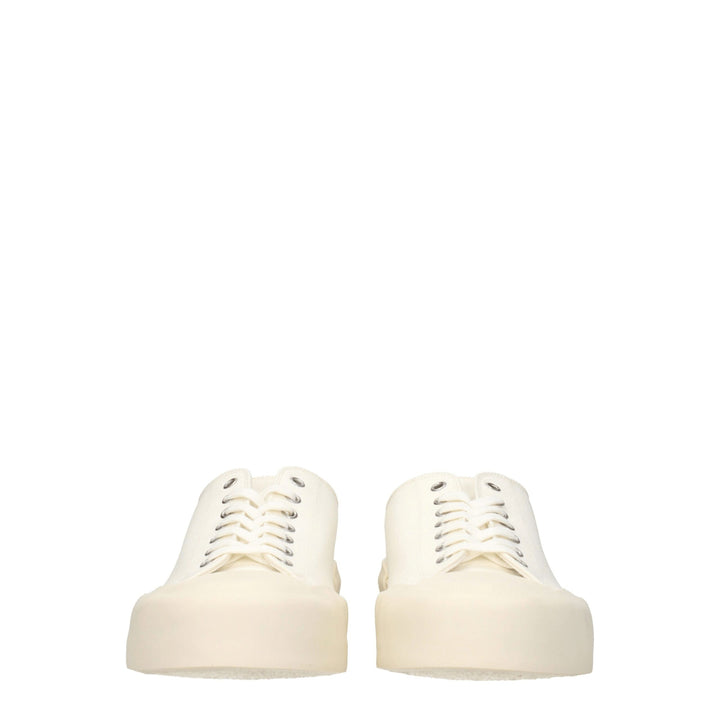 Beige Fabric Sneakers
