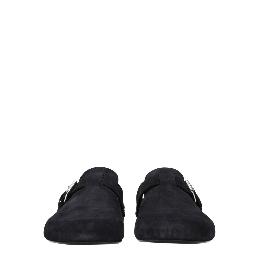 Black Leather Slippers Sandals
