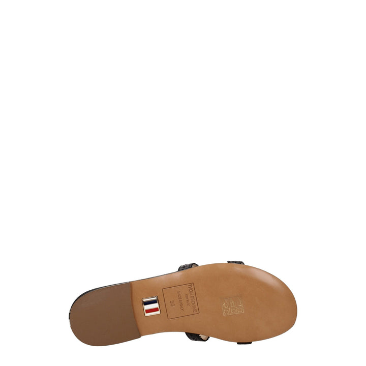 Black Leather Slipper