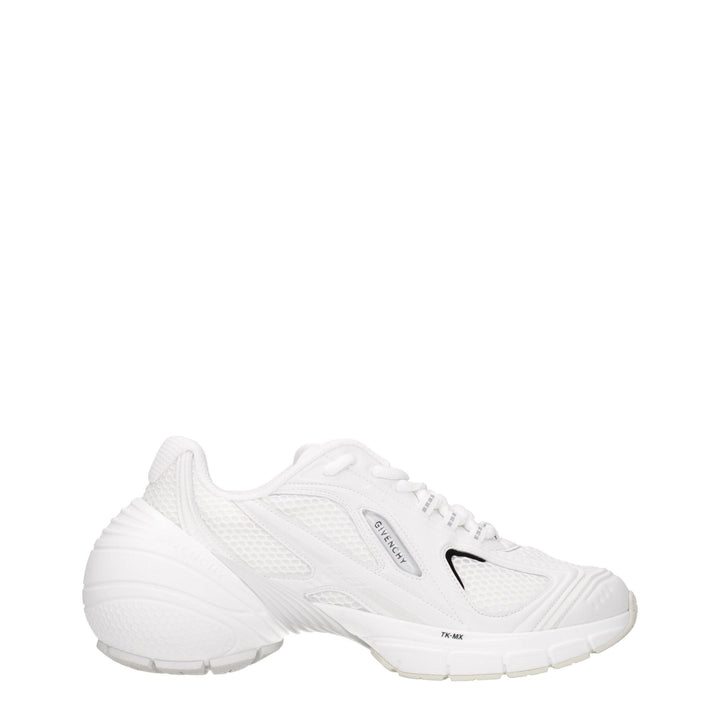 White Fabric Sneakers