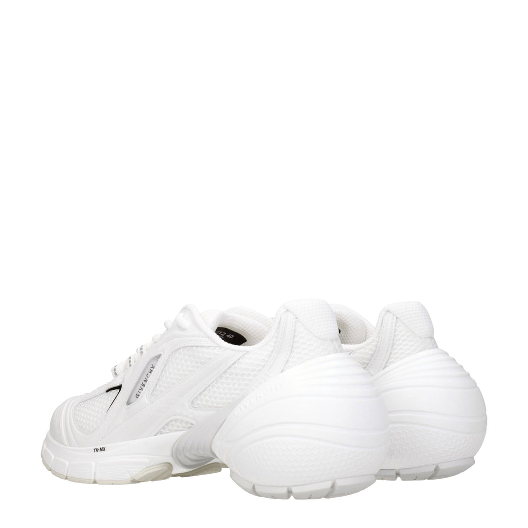 White Fabric Sneakers