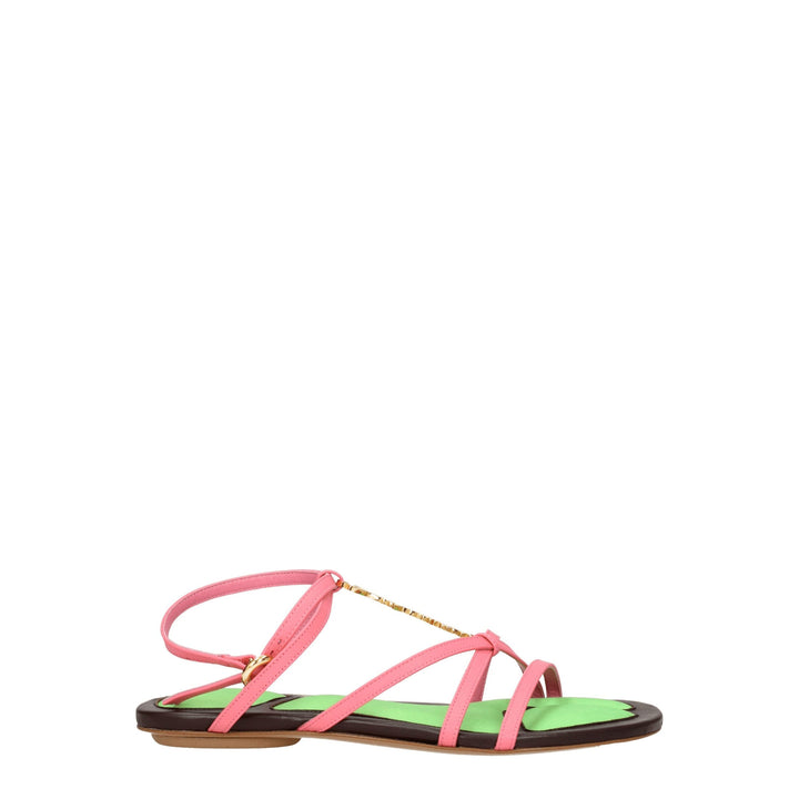 Pink Leather Sandal