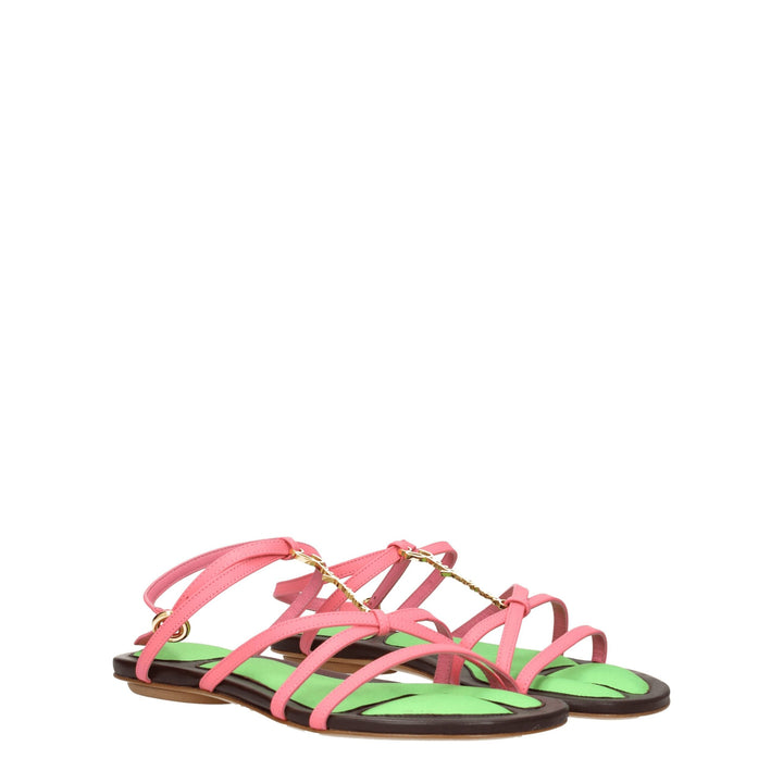 Pink Leather Sandal