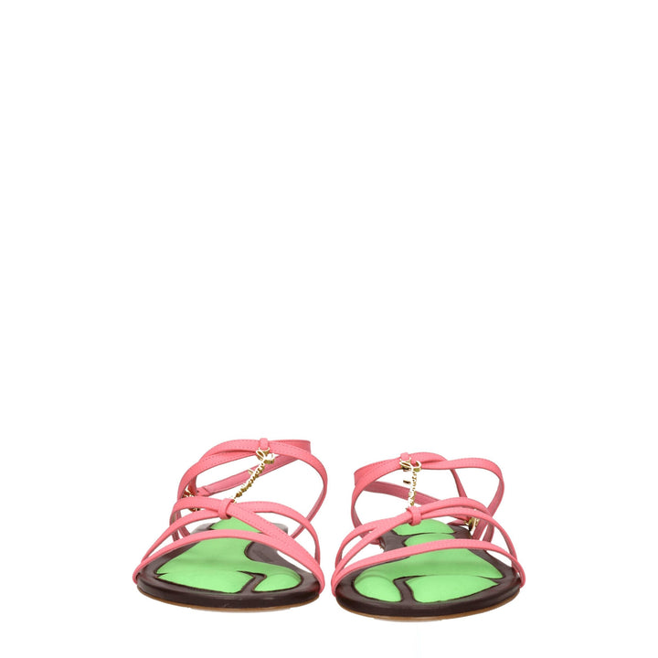 Pink Leather Sandal