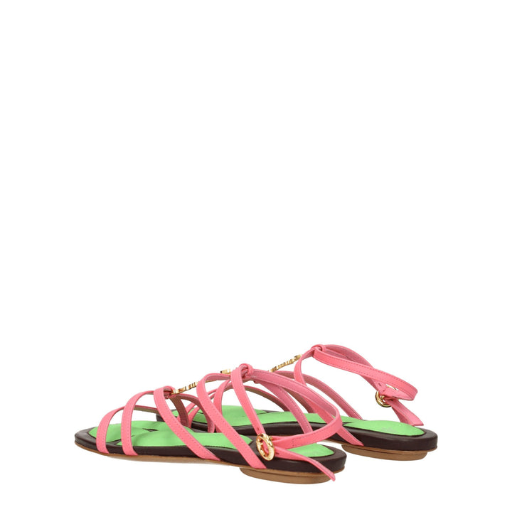 Pink Leather Sandal