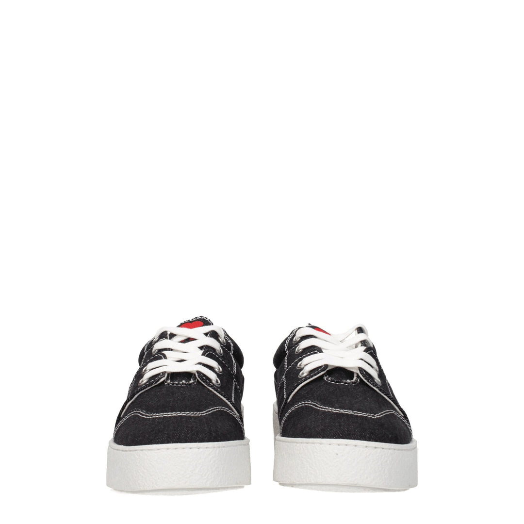 Black Fabric Sneakers